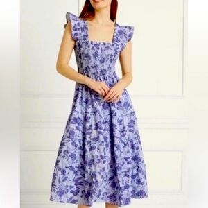 Hill House The Ellie Nap Dress- Lilac Tonal Floral Crepe